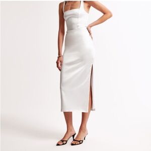 Abercrombie & Fitch White Midi Dress